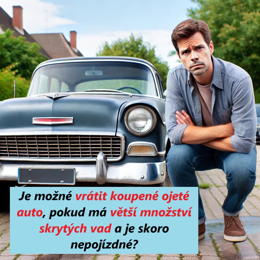 Je možné vrátit koupené ojeté auto pokud má mnoho vad a je skoro nepojízdné?